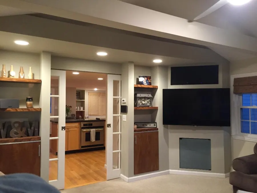 Finished basement with kitchenette