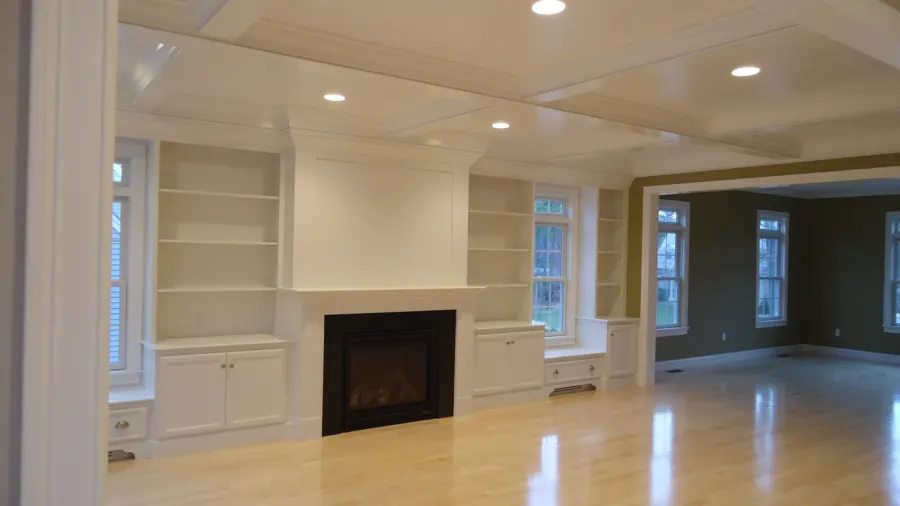 Custom built-in cabinetry and fireplace millwork